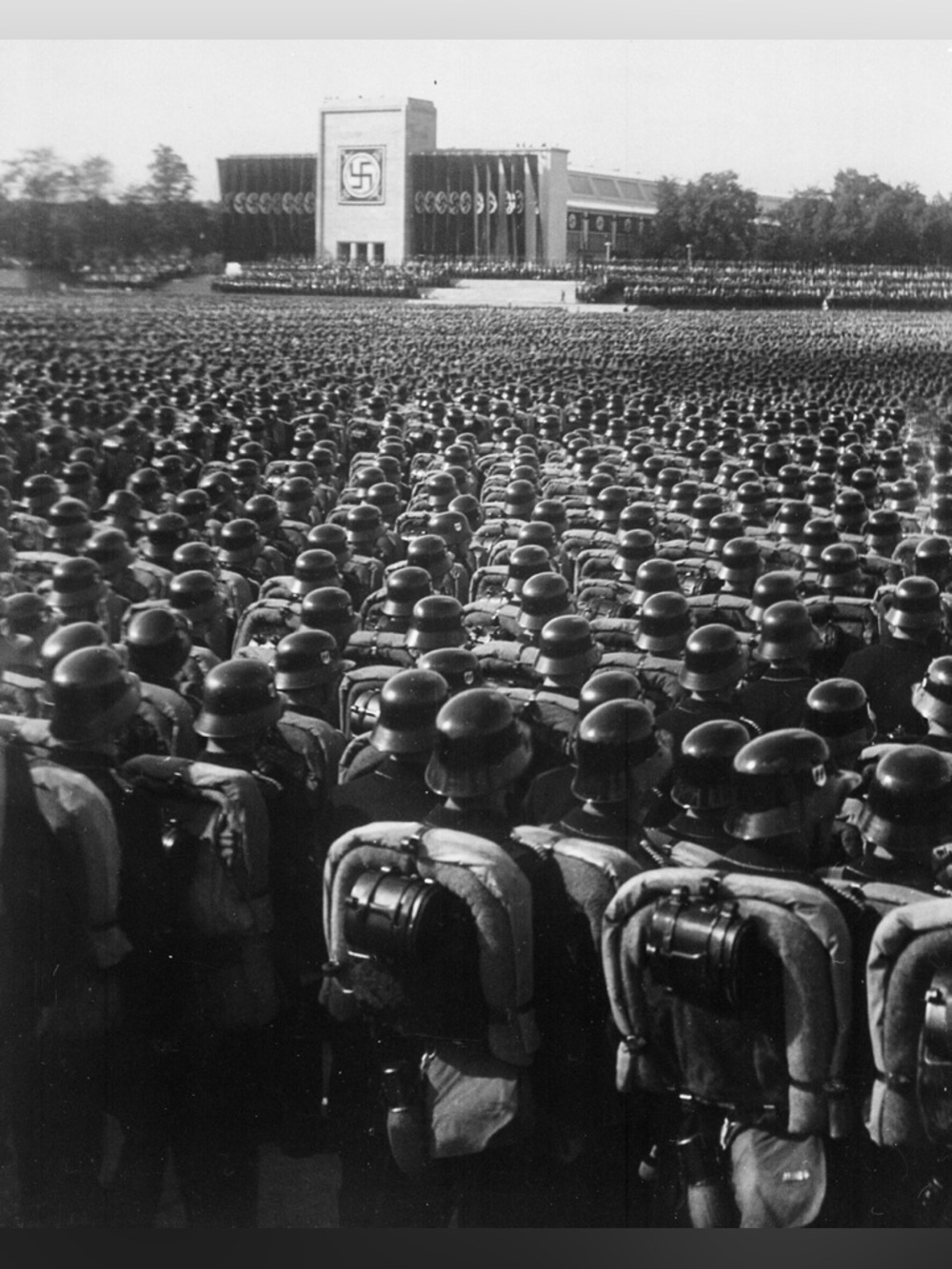 1935 Nuremberg Propaganda Nazi Rally of SA, SS, NSKK troops 8x10 Photo Print